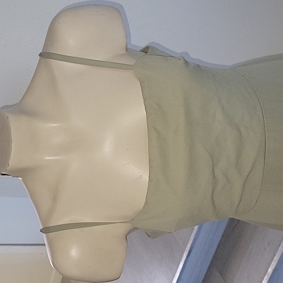 SHOW ME YOUR MUMU Moss Green Lauren Tie Ruched Spaghetti strap Long M Maxi Flare - Picture 5 of 10